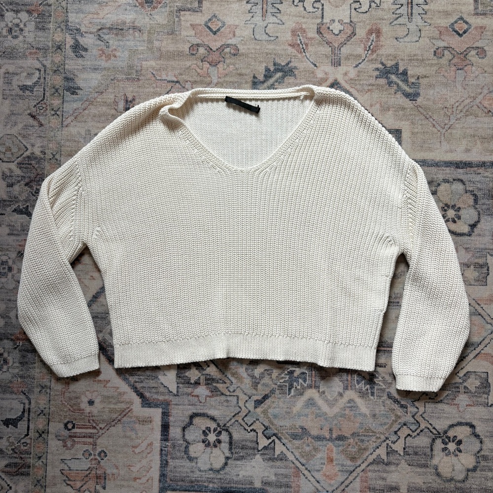 Jenni Kayne Cropped Cotton Sweater